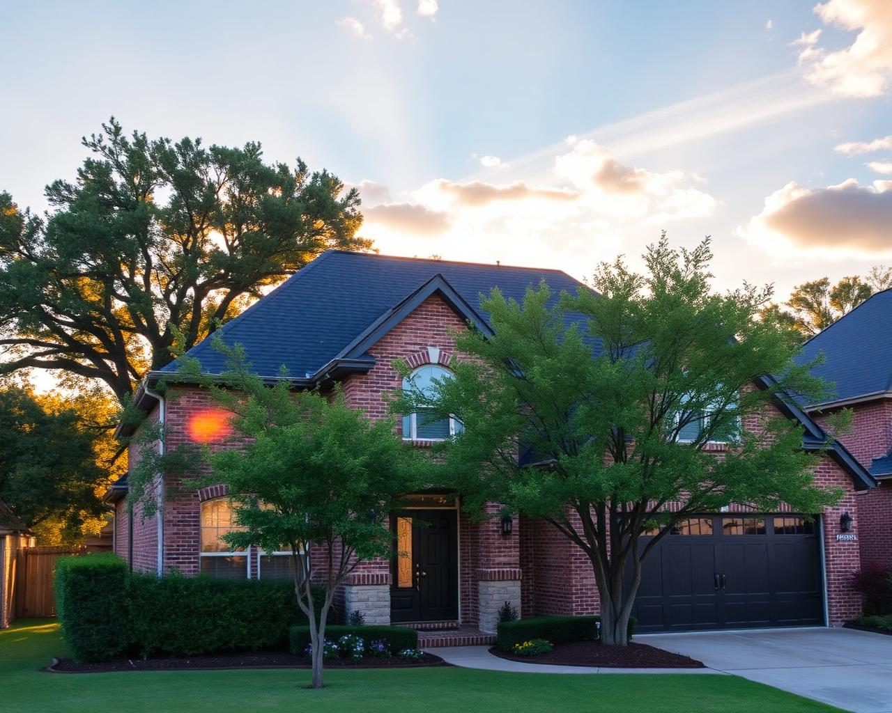 Architectural asphalt shingle roof replacement on a Houston, TX home by Firmament Roofing
