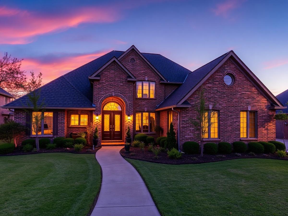 Modern Texas home with newly installed designer asphalt shingle roof