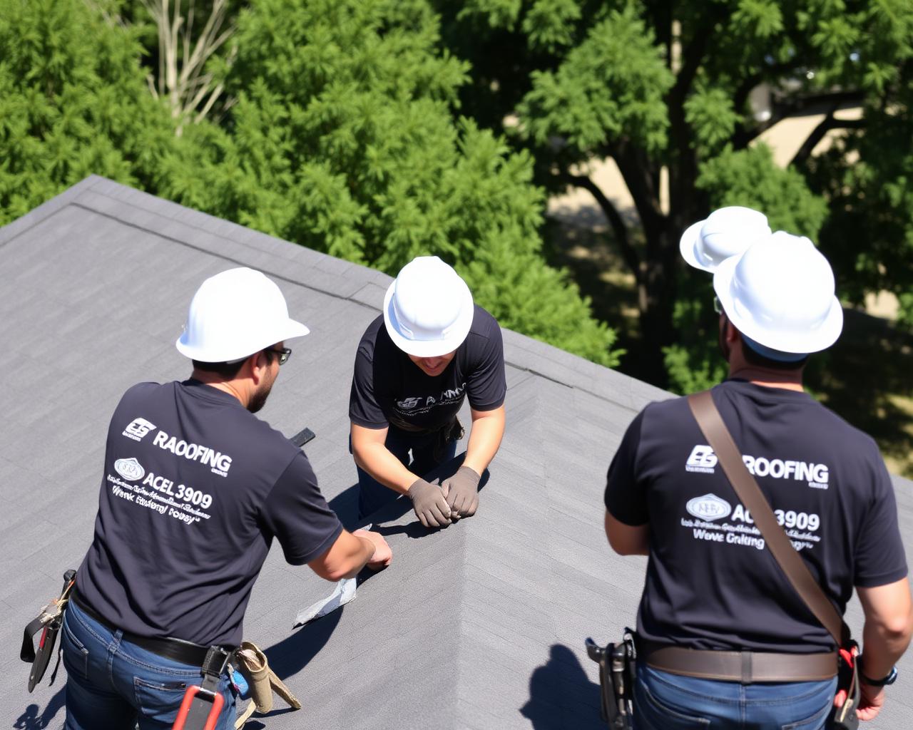 Hail damage roof replacement with new architectural shingles in greater Houston